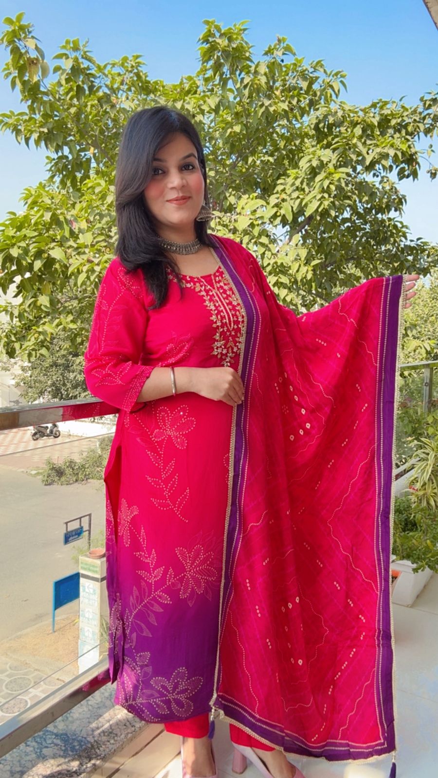 Ombre Pink and Purple Suit