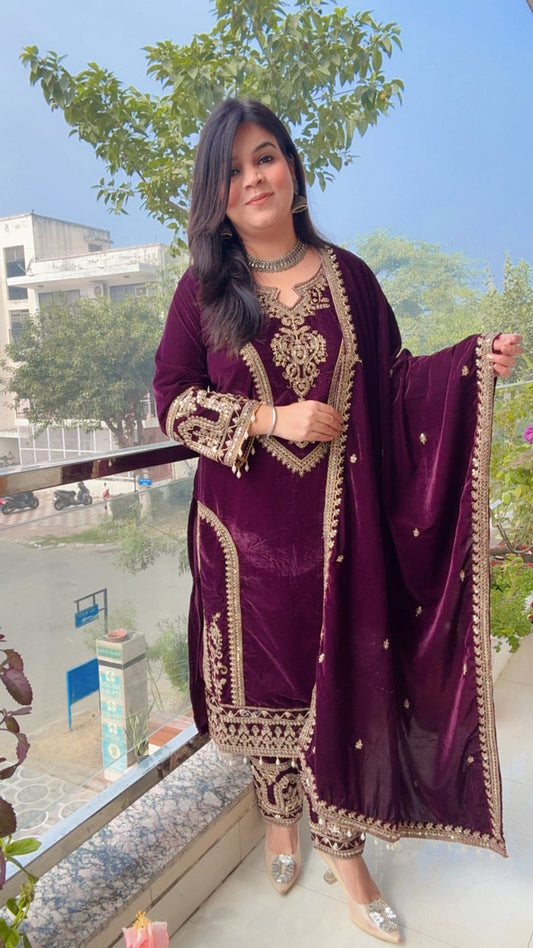 Elegant Winter Ethnic Suit