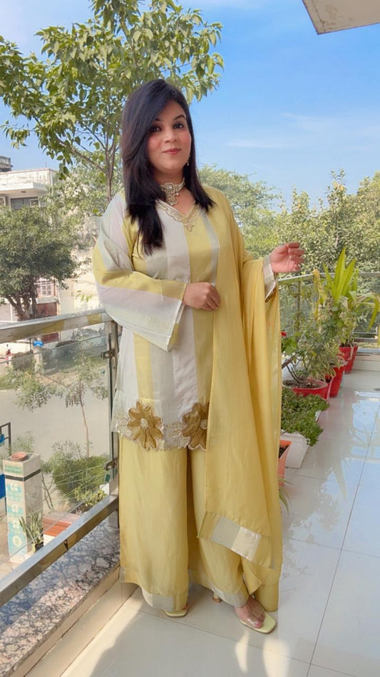 Pastel Yellow & Ivory SUIT