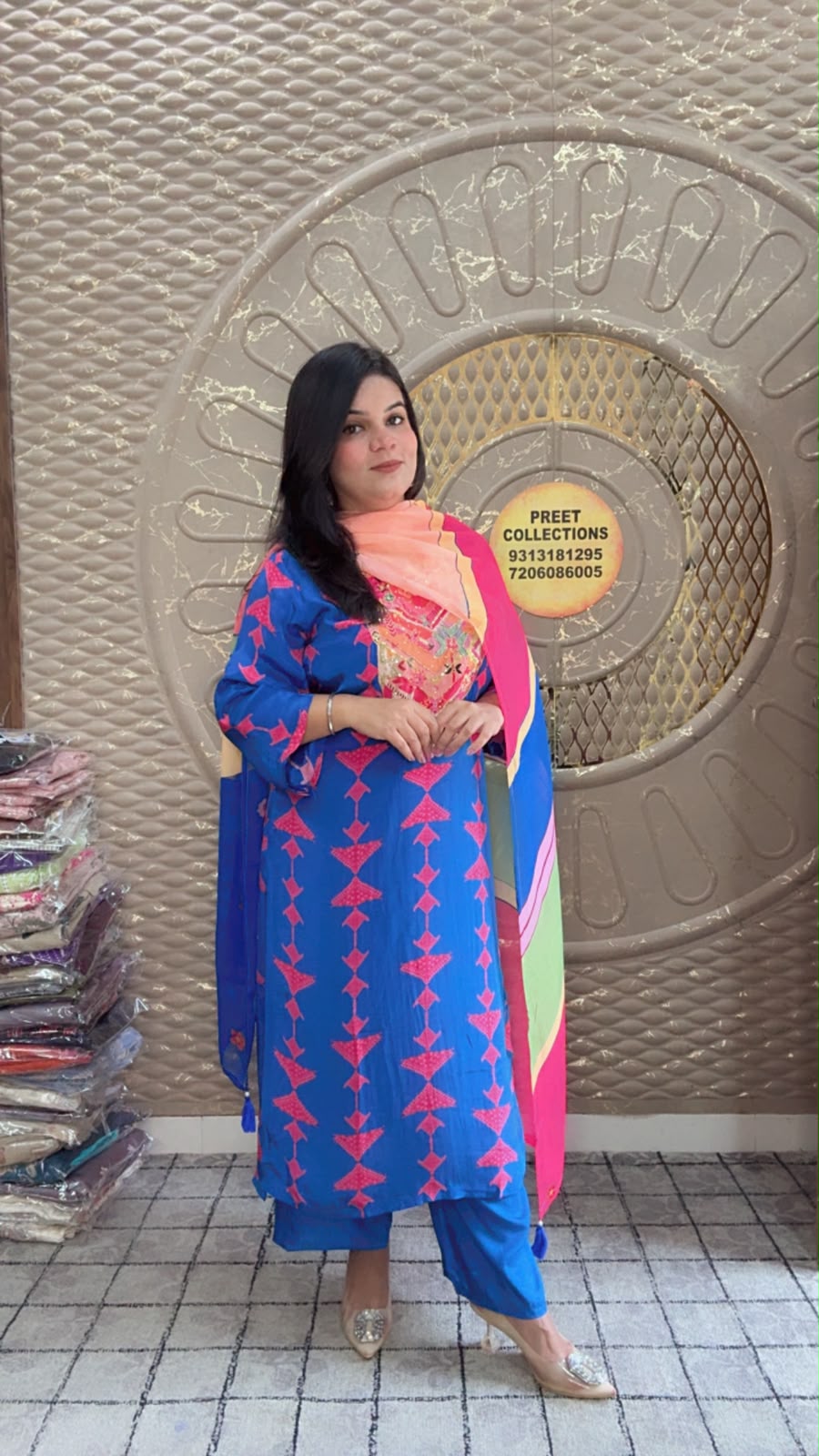 Crepe Blue Straight Cut Suit