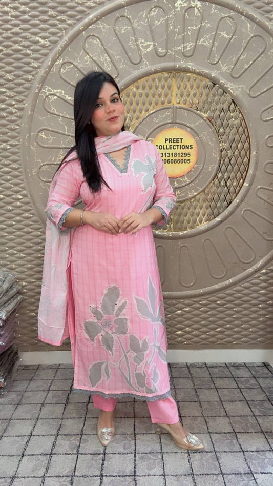 Cotton Printed Suit With Dupatta