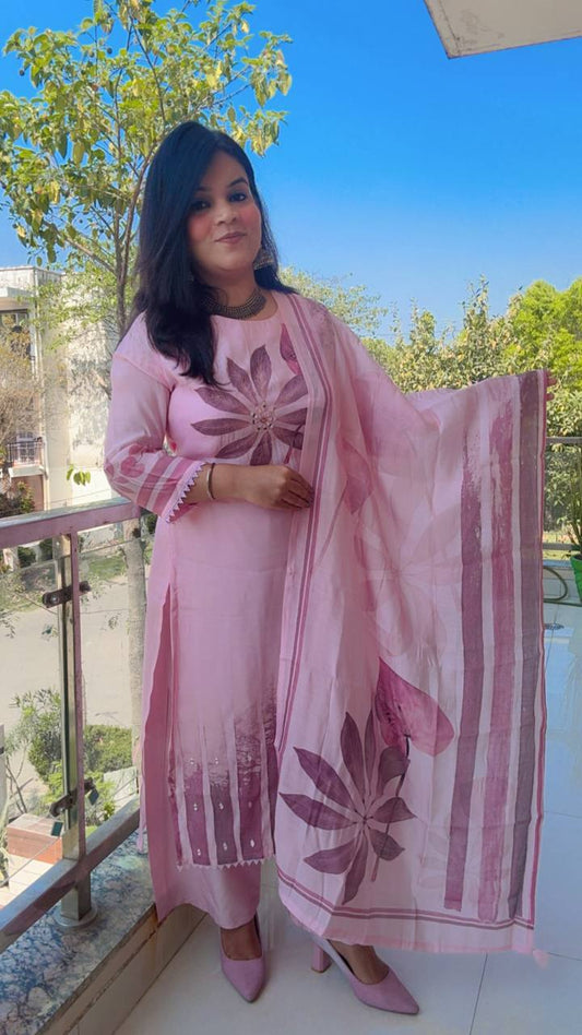 Pink cotton Suit