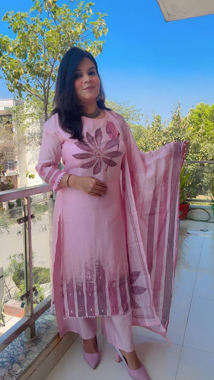 Pink cotton Suit