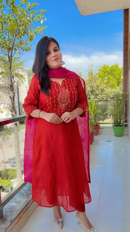 Map silk Anarkali