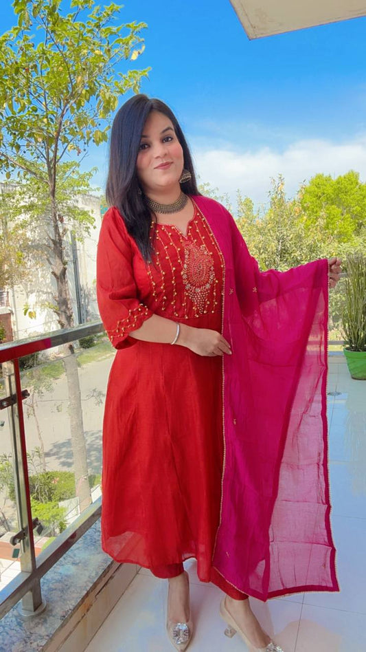 Map silk Anarkali