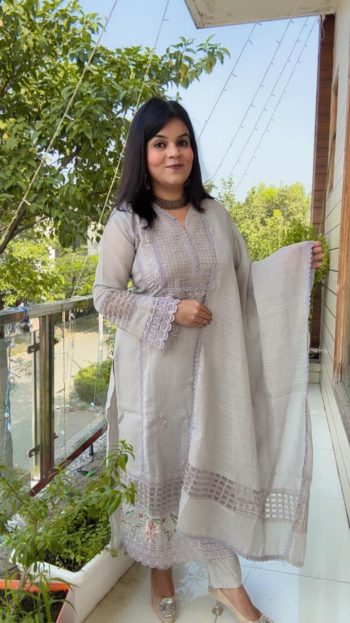 dark silver grey suit with pant