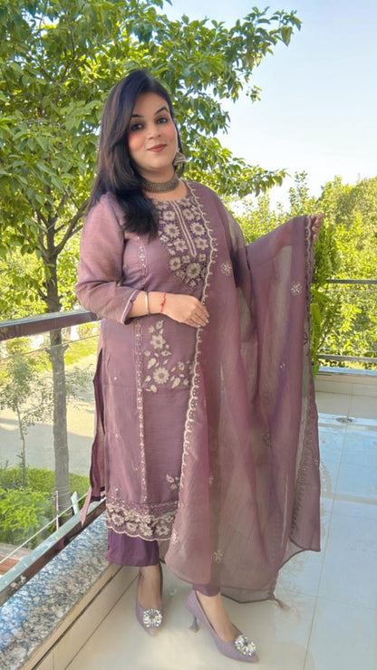 purple embroidered suit (order now)