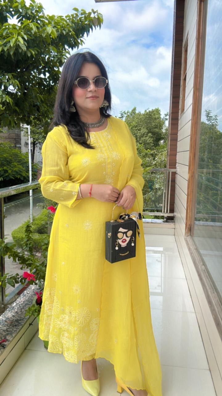 YELLOW KURTA SET