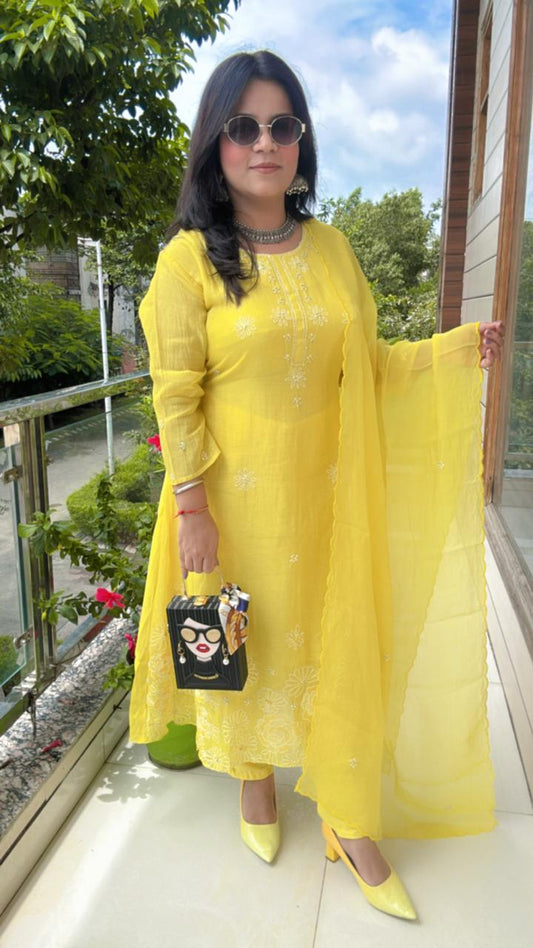 YELLOW KURTA SET