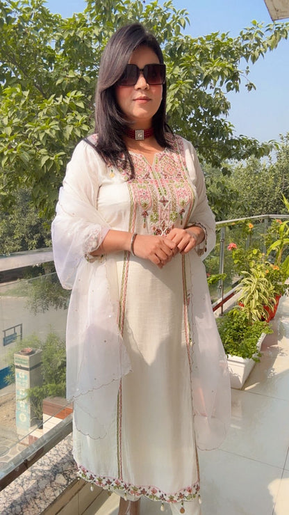 White Straight-Cut KURTA