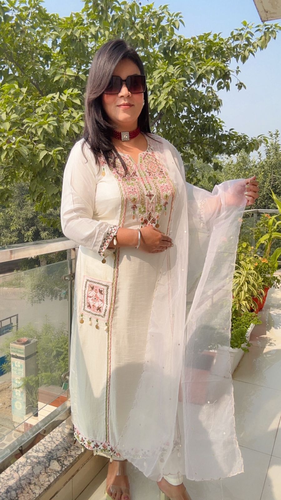 White Straight-Cut KURTA