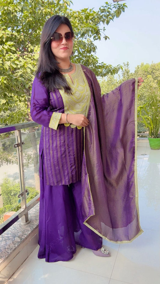 PURPLE THREE PIECE SUIT