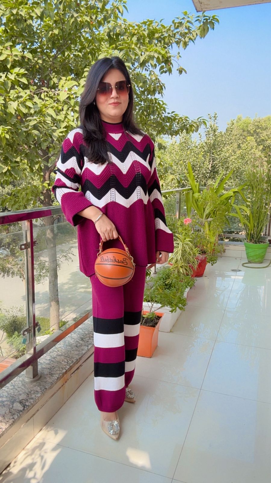 THE KNITTED PINK CORD-SET