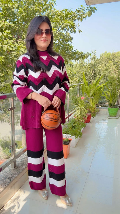 THE KNITTED PINK CORD-SET