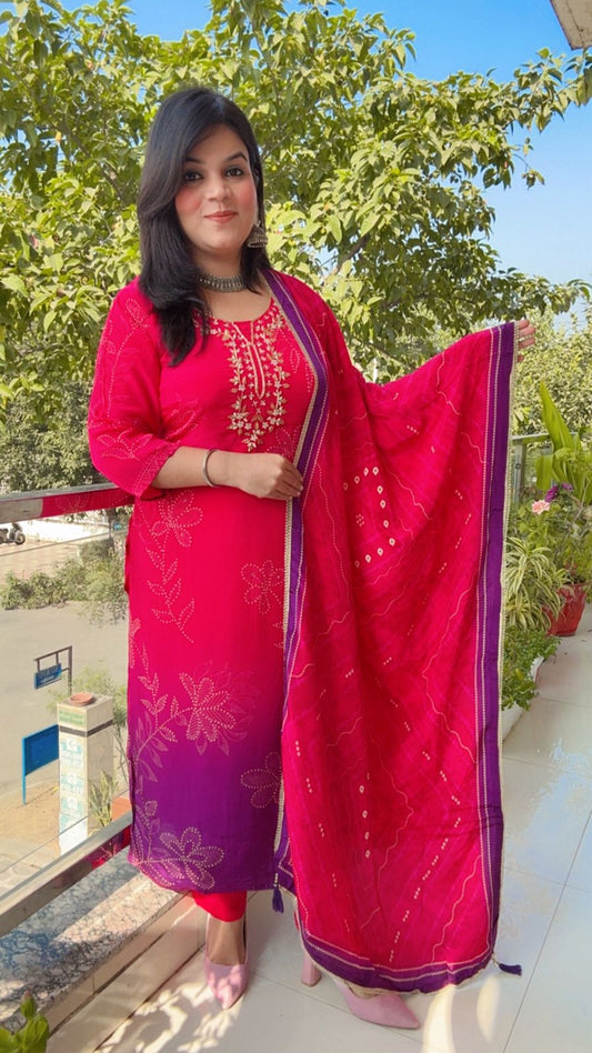 Ombre Pink and Purple Suit