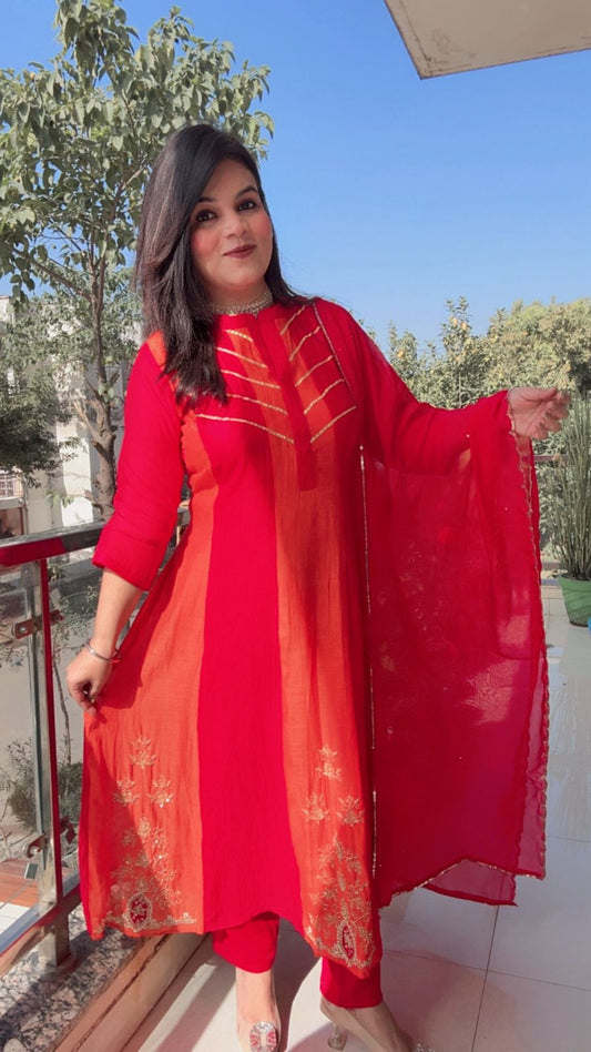 ORANGE OR PINK A - LINE SUIT