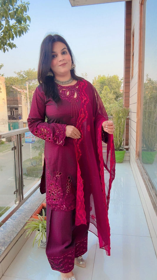 CHERRY PINK FARSHI SUIT