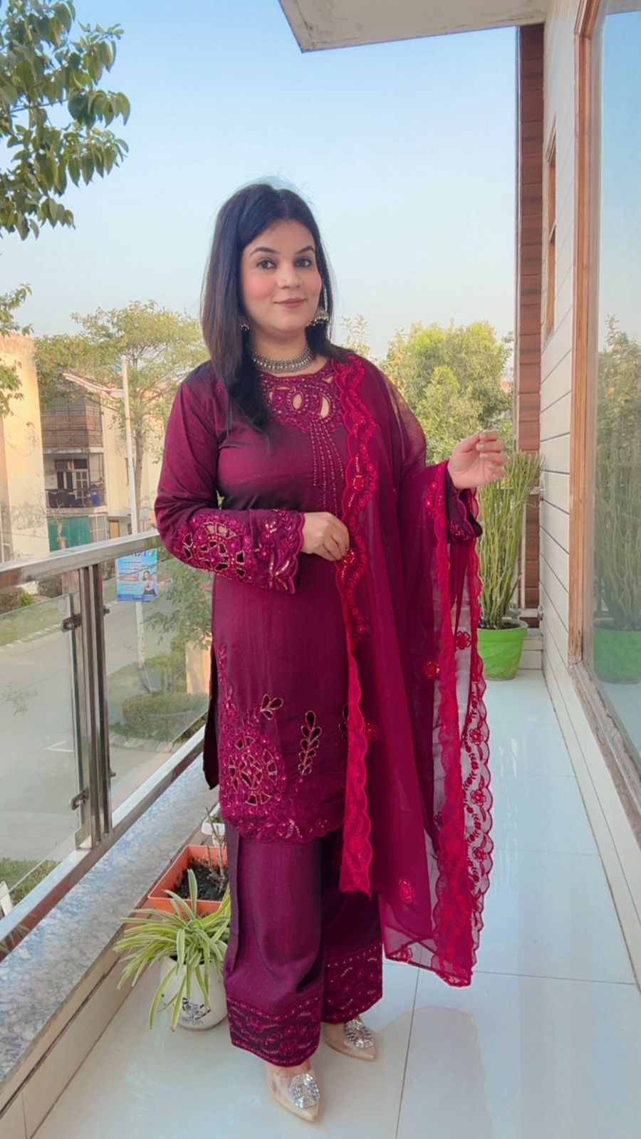 CHERRY PINK FARSHI SUIT