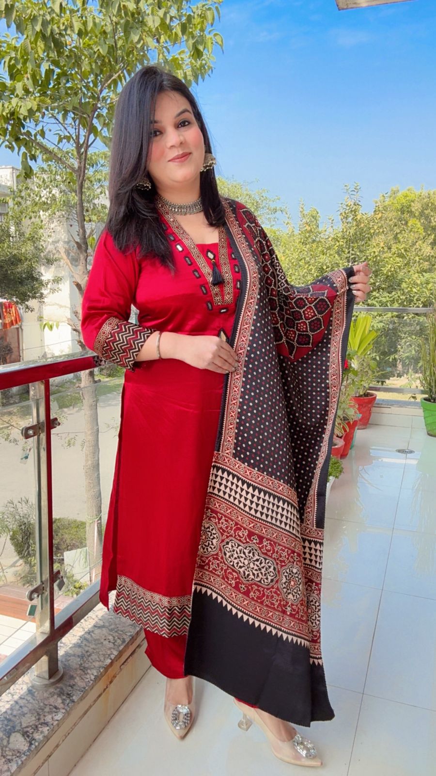 GAZZI SILK MAROON SUIT