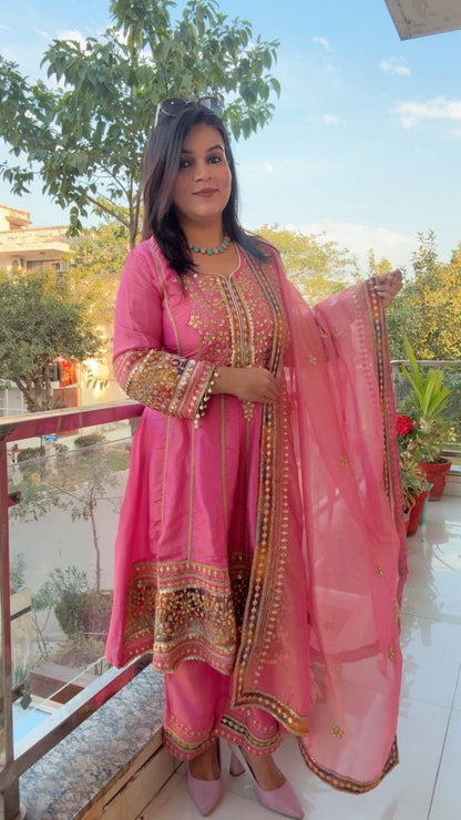 BLUSH PINK ANARKALI SUIT