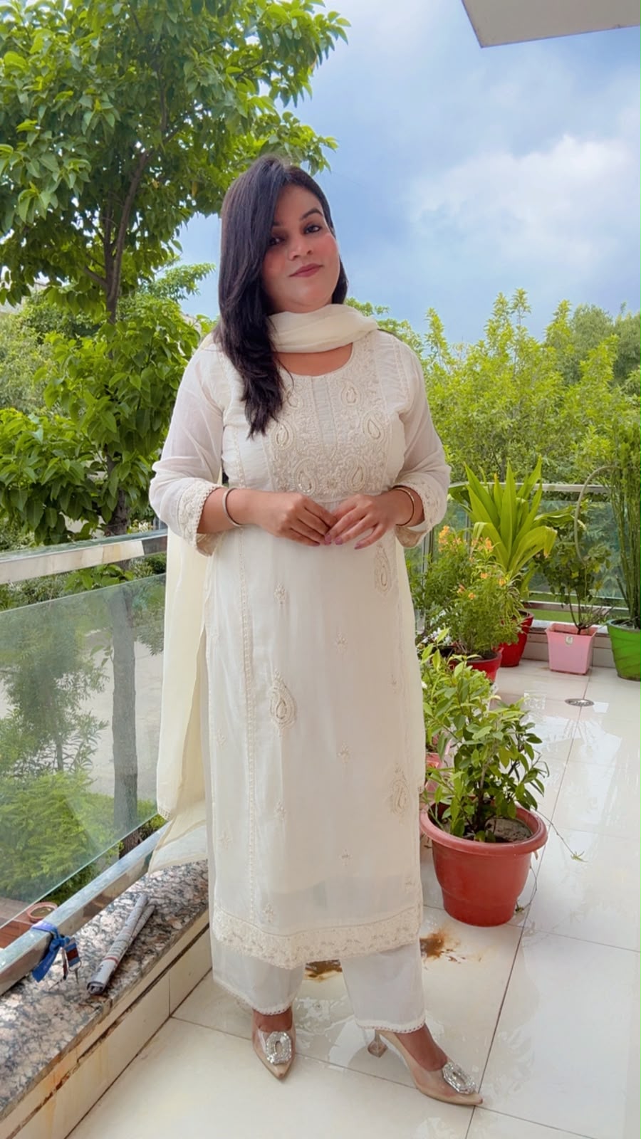 White Mal Cotton Suit