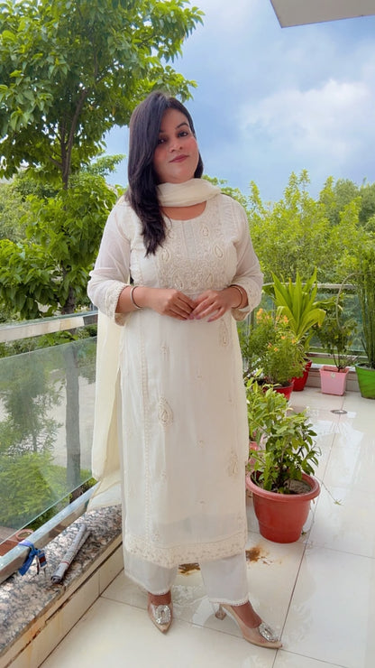 White Mal Cotton Suit