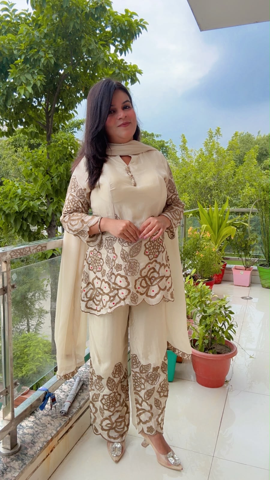 White Chinnon Suit