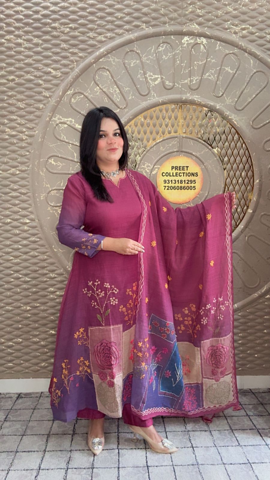 Camila Wine Linen Silk Suit