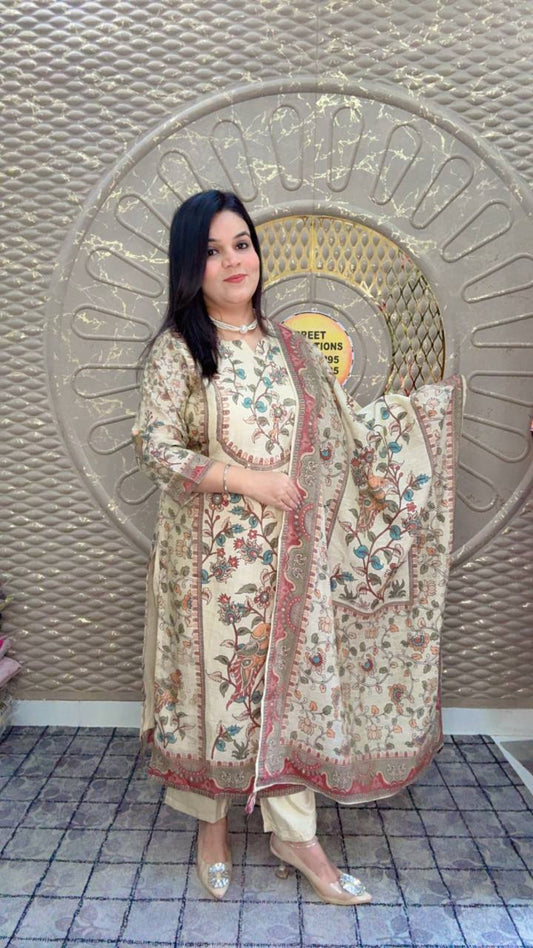 Chanderi Cotton Floral Suit