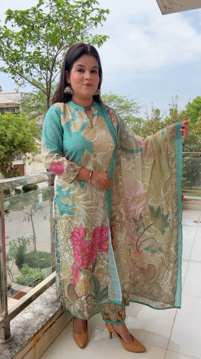 Pakistani-Style Linen Cotton Suit