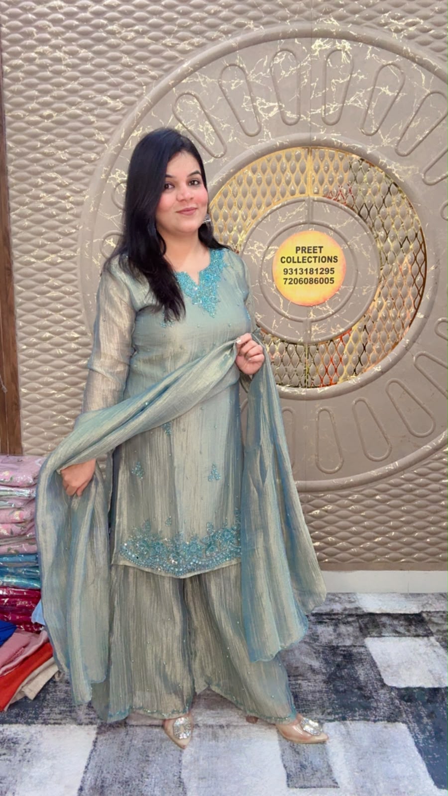 Sage Green Silk Blend Suit