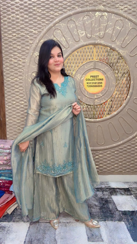 Sage Green Silk Blend Suit