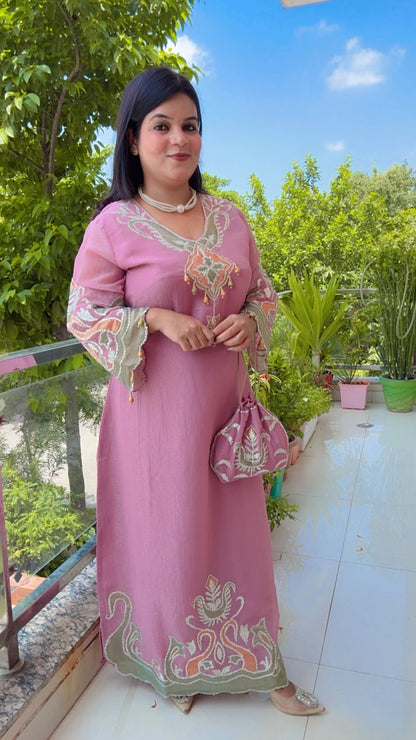 Crush Shimmer Silk Suit