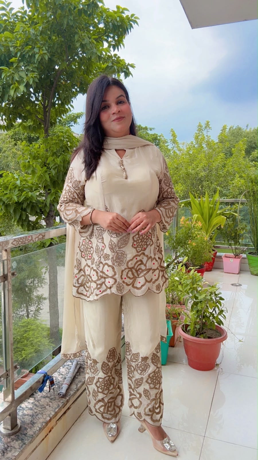White Chinnon Suit