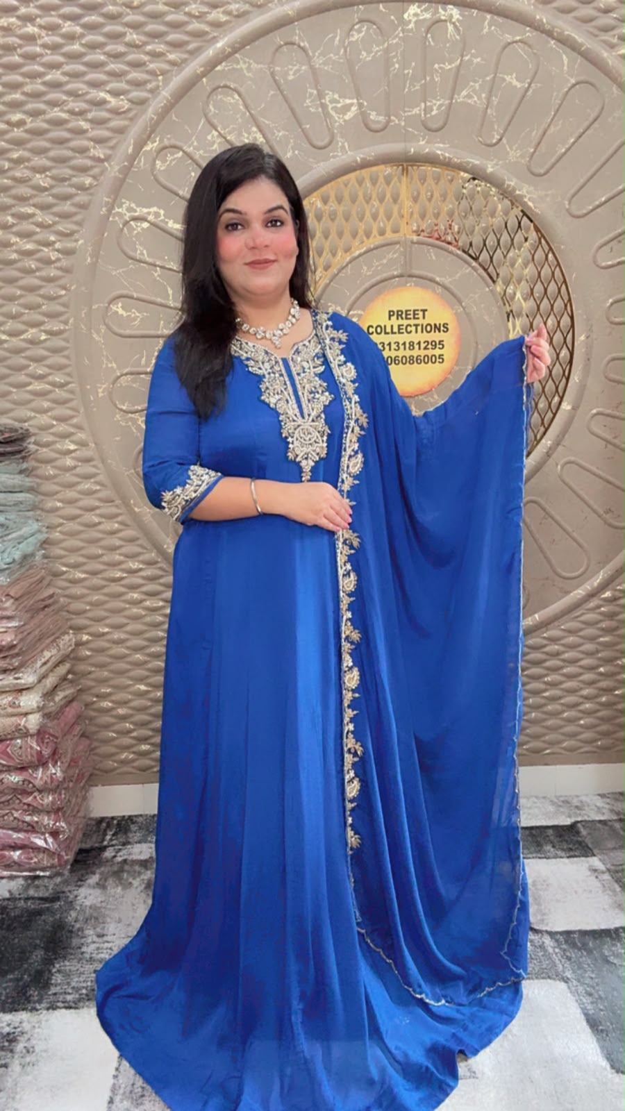 Blue Anarkali Suit
