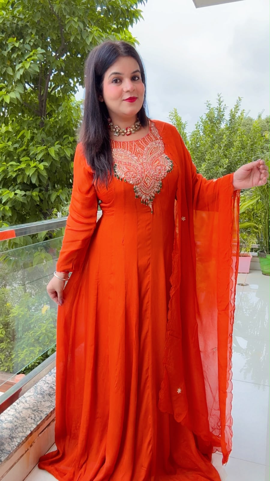 Chinnin anarkali gown