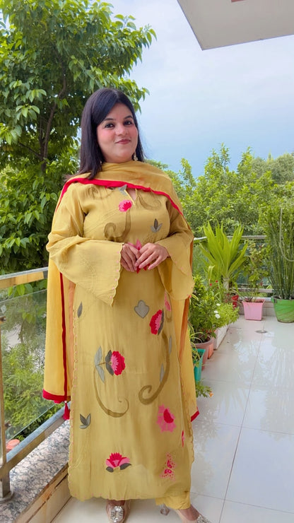 Yellow Mal chanderi