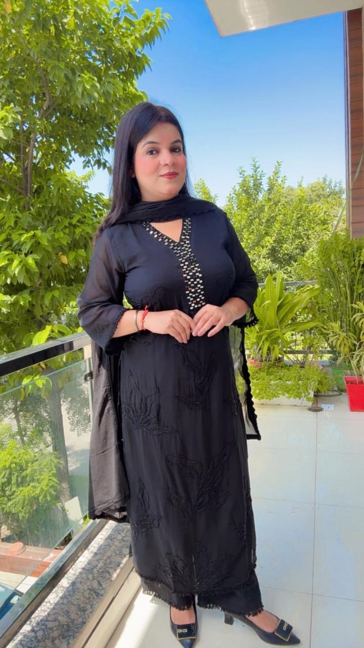 Black Mal Cotton Suit