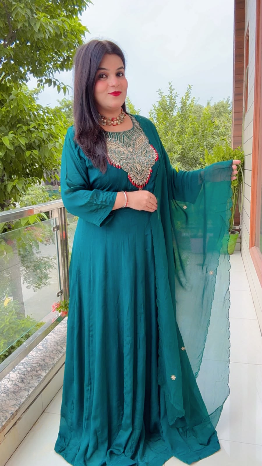 Chinnin anarkali gown