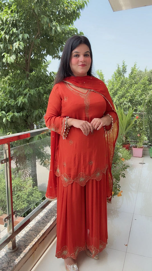 Rust Orange Color Suit