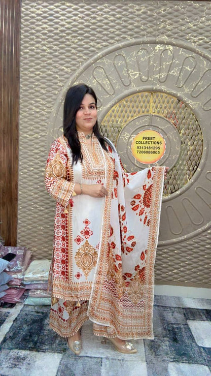 Dopa Silk Floral Print Suit