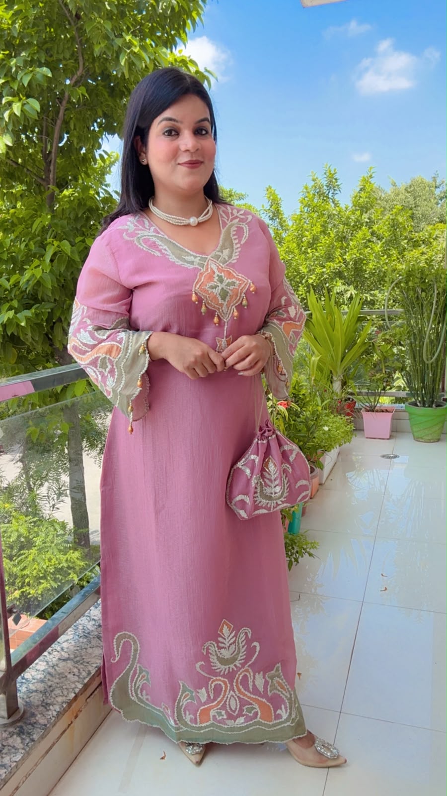 Crush Shimmer Silk Suit