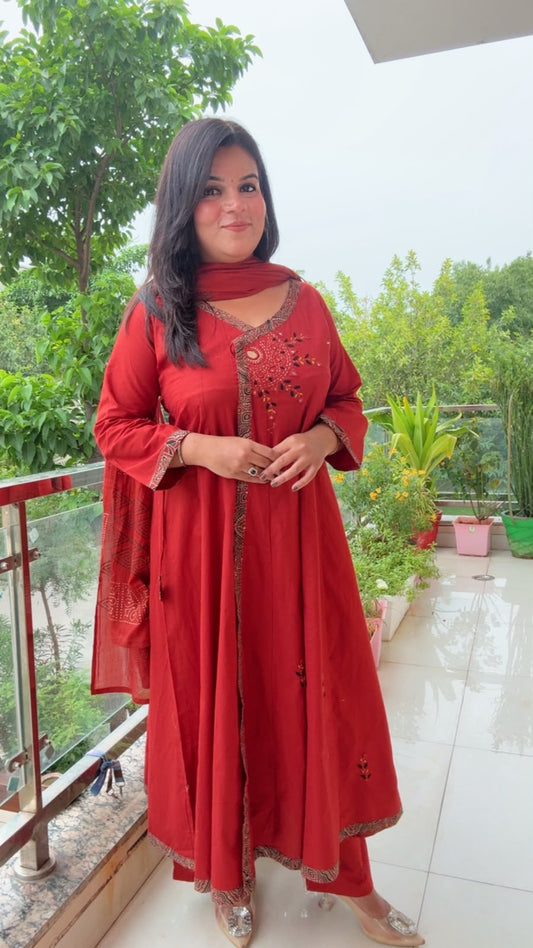 Pure Cotton Angarakha Suit