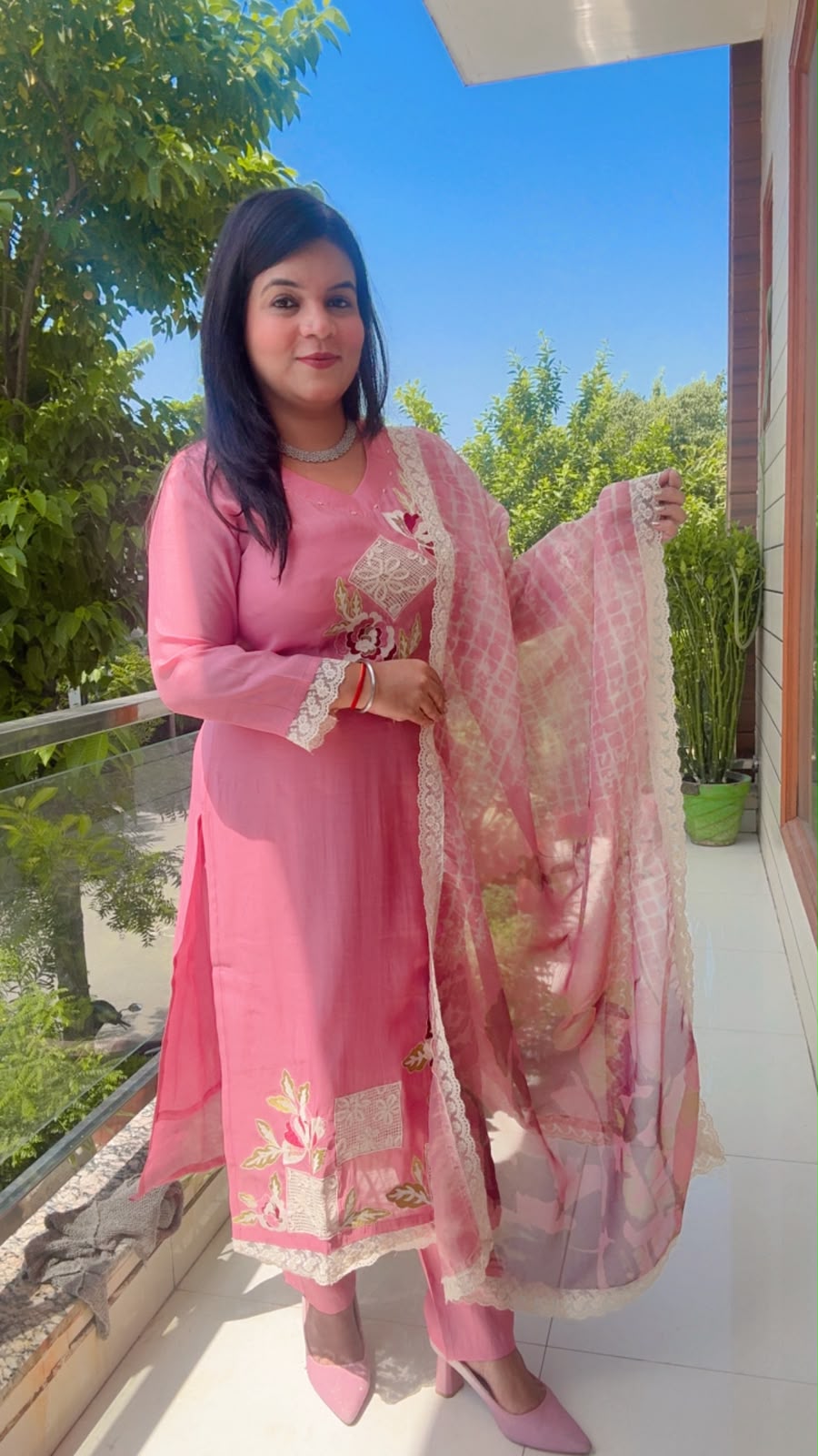 Light Pink Straight Kurta set