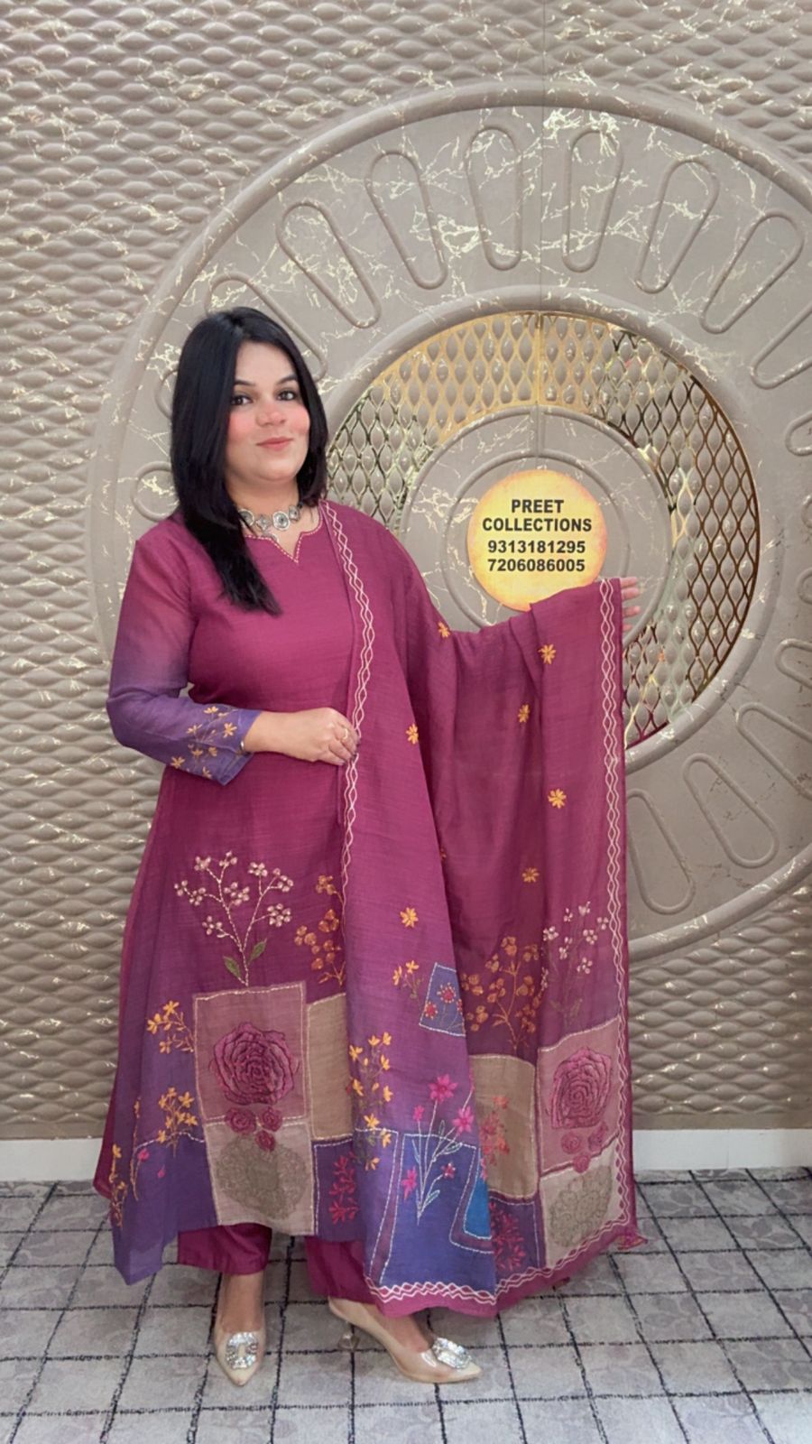 Camila Wine Linen Silk Suit